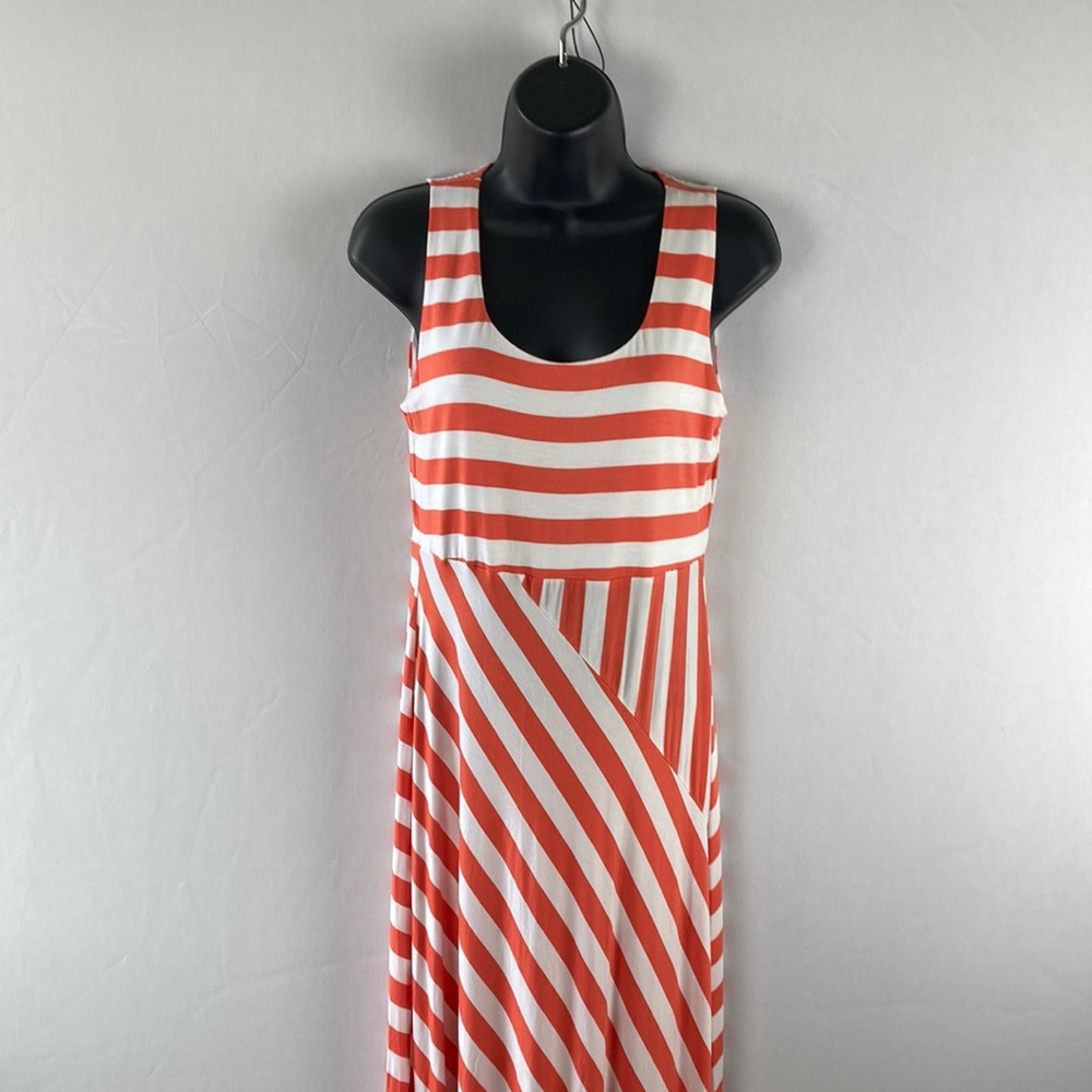Kate & Mallory orange and white small sleeveless Maxi dress